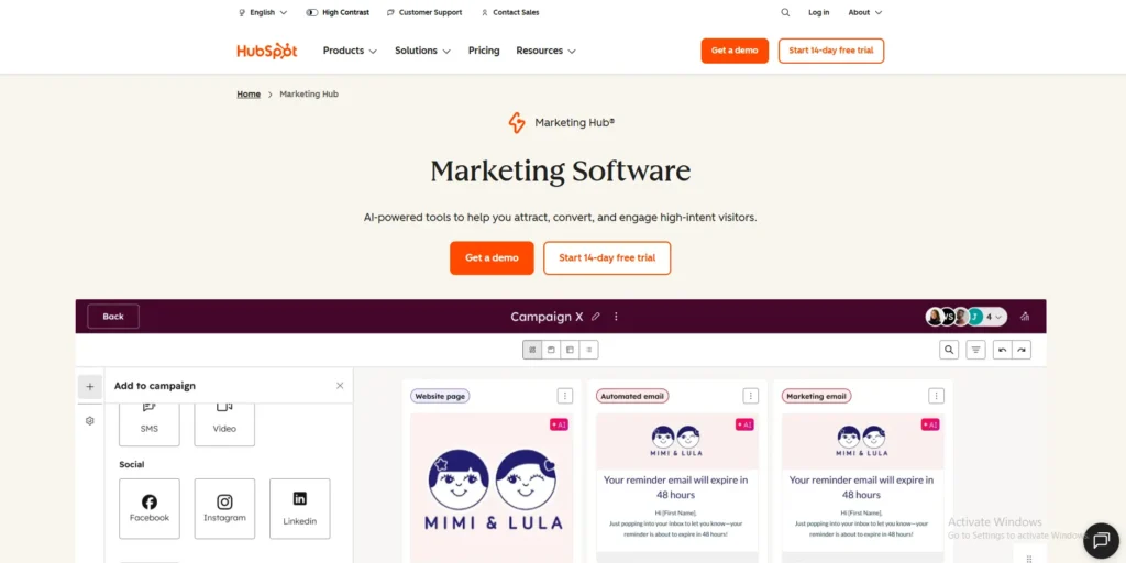 Hubspot's Dashboard