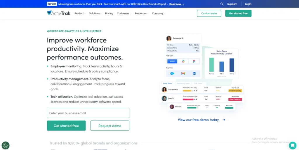 ActivTrak Dashboard