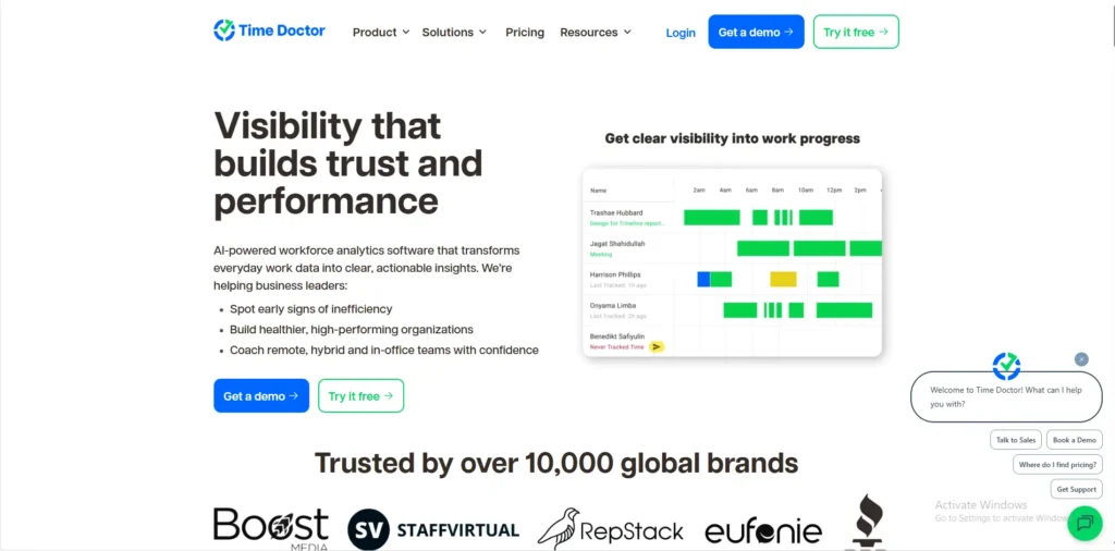 Time Doctor Dashboard